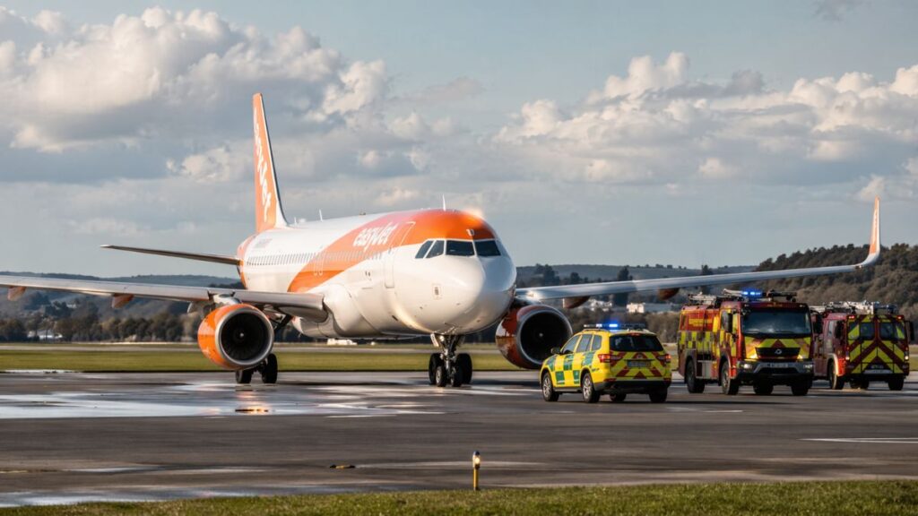 easyjet flight u2238 emergency landing newcastle